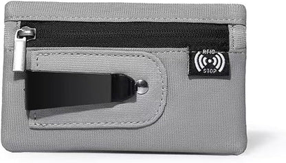 RFID Hidden Clip Stash Money Belt - Ultra Thin Anti-Theft Travel Pouch with Credit Card Slots for Women/Men, Perfect for International Travel, Daily Commute & Outdoor Activities (Black)
