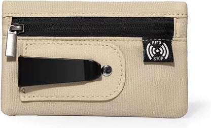 RFID Hidden Clip Stash Money Belt - Ultra Thin Anti-Theft Travel Pouch with Credit Card Slots for Women/Men, Perfect for International Travel, Daily Commute & Outdoor Activities (Black)