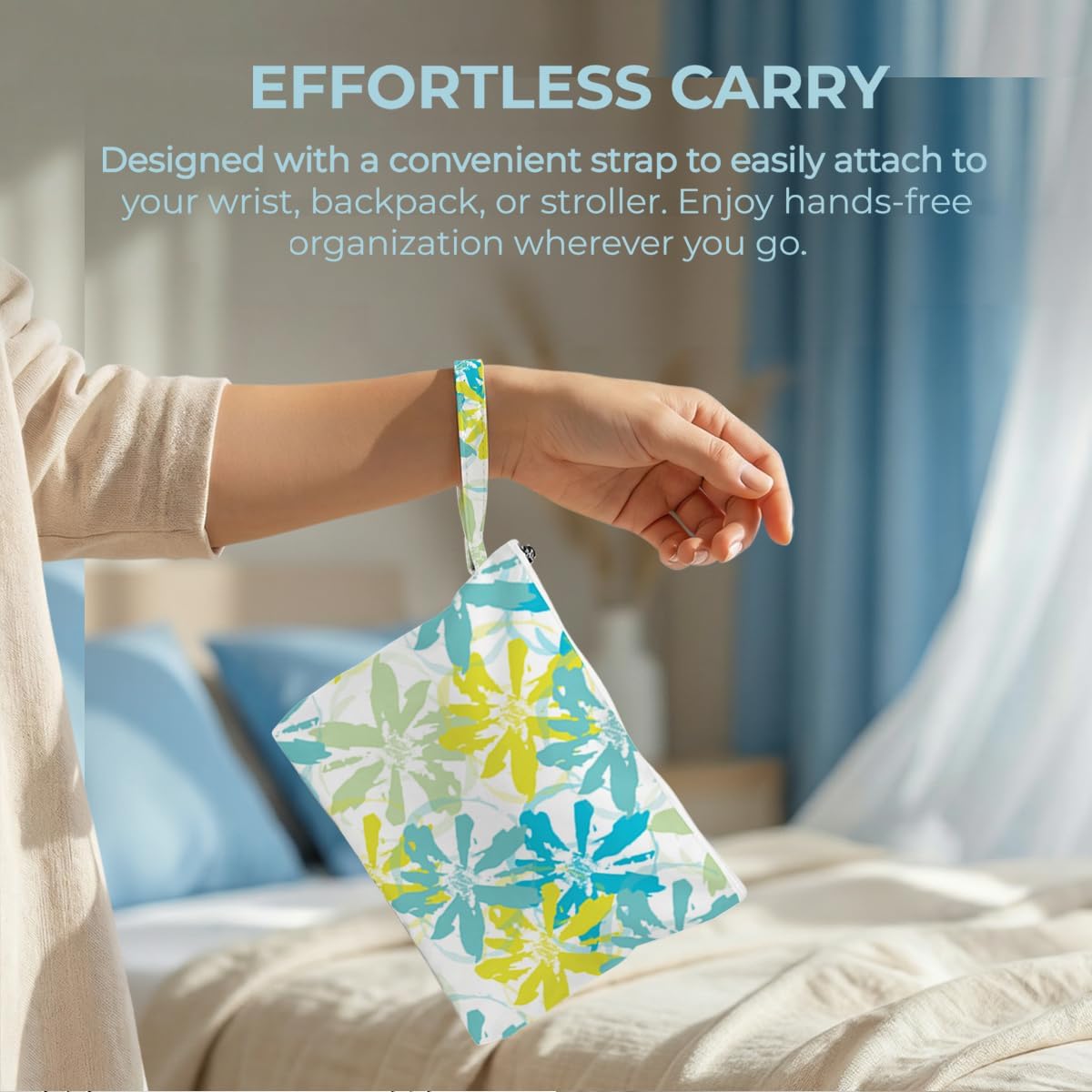 Wet Bag, 4 Pack Portable Lightweight Reusable Waterproof Dry Separation Pouch for Vacation Trip Gym Shower Beach Daily Use Storage