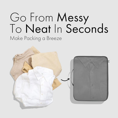 (Not Made In China) Compression Packing Cubes For Travel, Suitcase and Luggage Space Saver Organizer Bags, Lightweight, Waterproof Nylon, Durable, 4pc Set, White