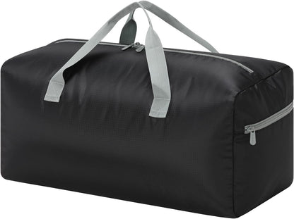 35L Duffle Bag Foldable, 22 inch, Black | Lightweight, Spare Storage Bag for Travel