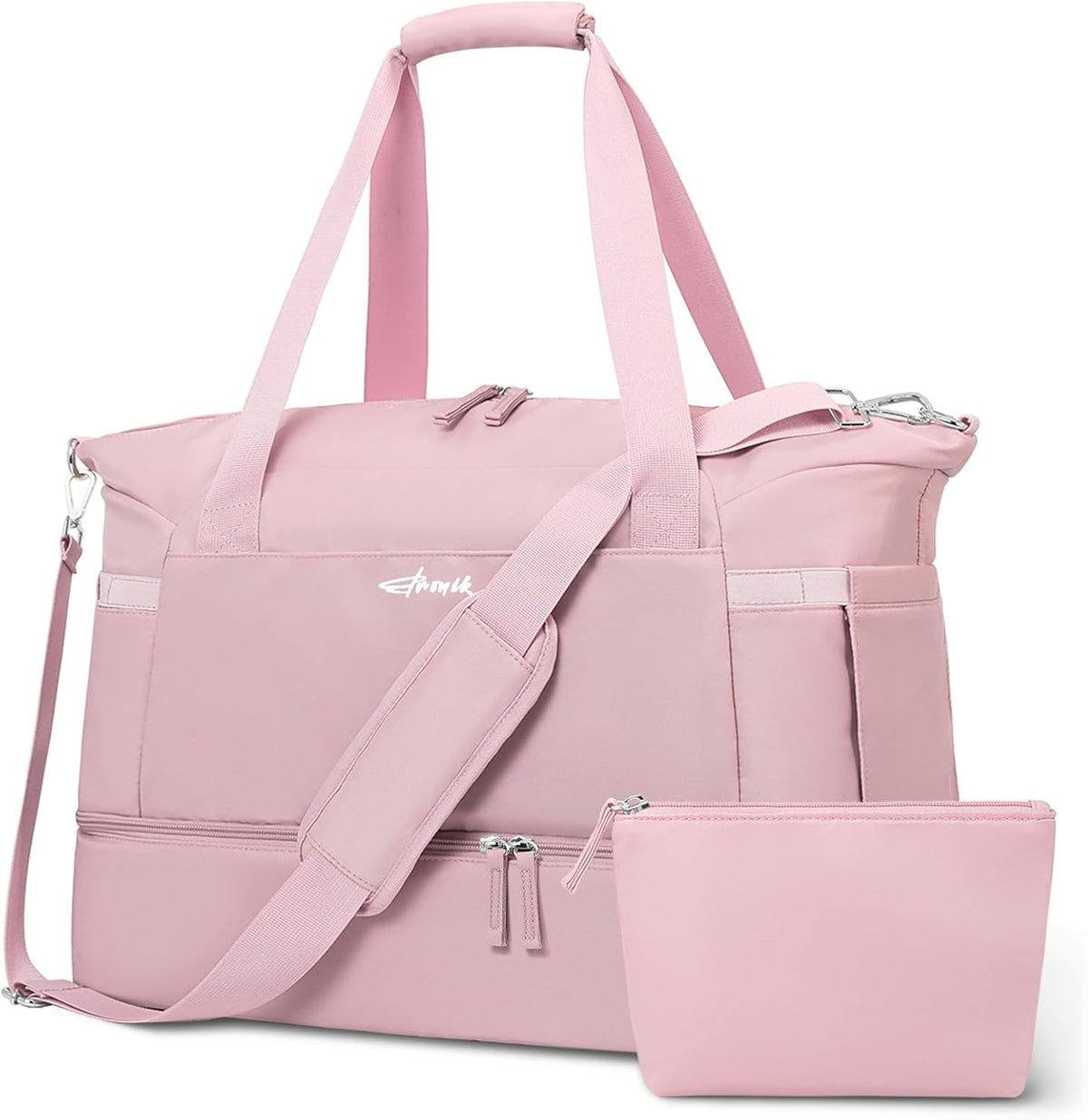 Gym Bag for Women, Personal Item Travel Bag with Shoes Compartment, Weekender Overnight Duffel Bag with Wet Pocket, Carry On Bag for Women, Travel, Gym, Weekend