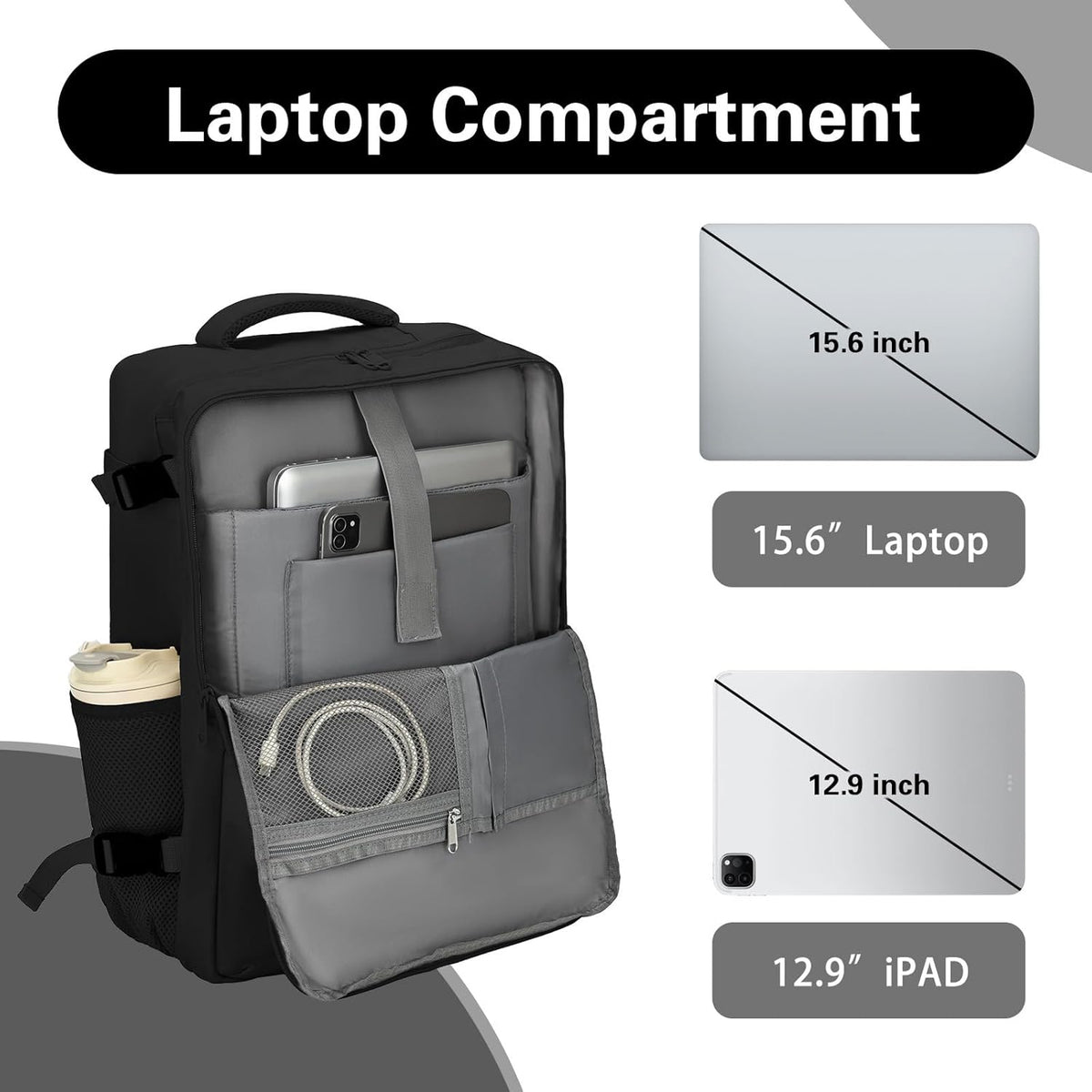 Travel Carry On Backpack for Women, TSA Approved 15.6" Laptop Daypack | Padded Adjustable Shoulder Straps,Multiple Organized Storage Pockets