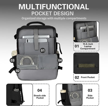 Travel Carry On Backpack for Women, TSA Approved 15.6" Laptop Daypack | Padded Adjustable Shoulder Straps,Multiple Organized Storage Pockets