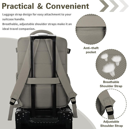 Travel Carry On Backpack for Women, TSA Approved 15.6" Laptop Daypack | Padded Adjustable Shoulder Straps,Multiple Organized Storage Pockets
