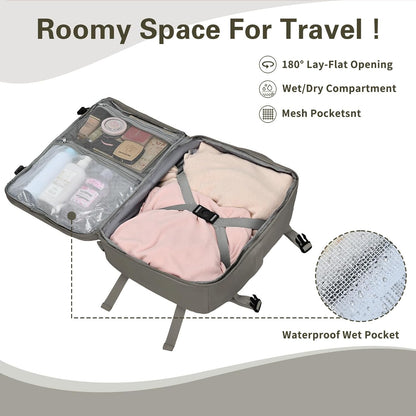 Travel Carry On Backpack for Women, TSA Approved 15.6" Laptop Daypack | Padded Adjustable Shoulder Straps,Multiple Organized Storage Pockets