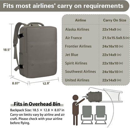 Travel Carry On Backpack for Women, TSA Approved 15.6" Laptop Daypack | Padded Adjustable Shoulder Straps,Multiple Organized Storage Pockets