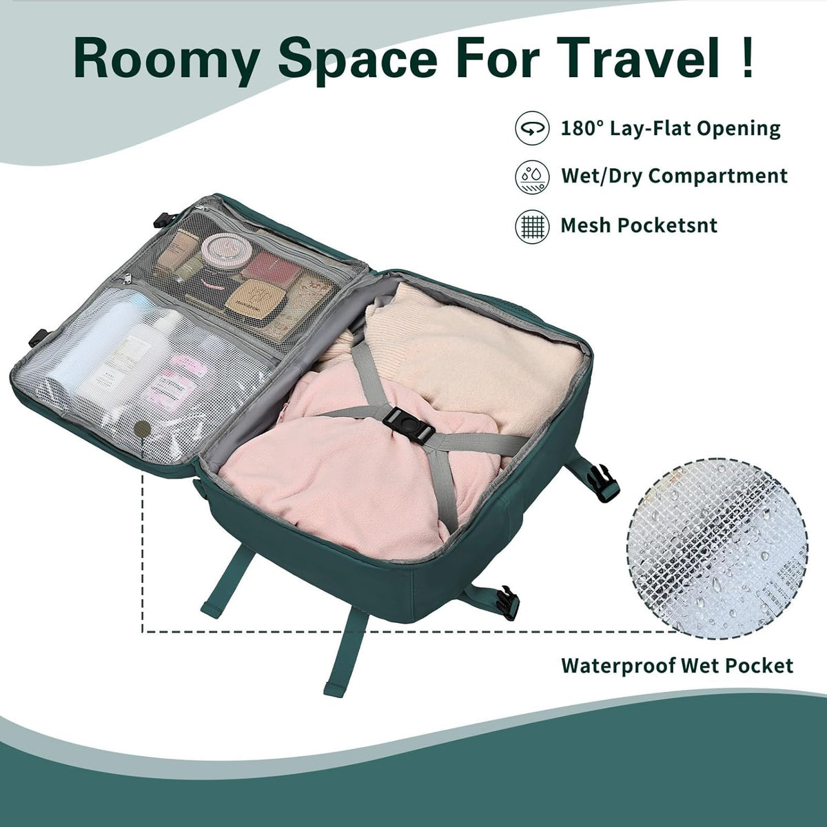 Travel Carry On Backpack for Women, TSA Approved 15.6" Laptop Daypack | Padded Adjustable Shoulder Straps,Multiple Organized Storage Pockets