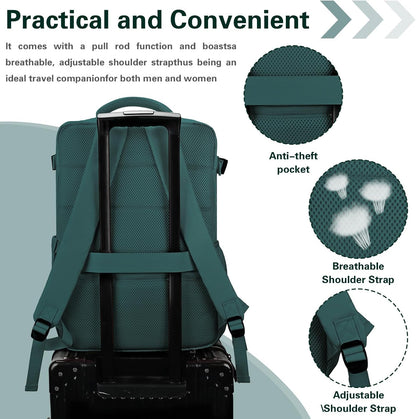 Travel Carry On Backpack for Women, TSA Approved 15.6" Laptop Daypack | Padded Adjustable Shoulder Straps,Multiple Organized Storage Pockets