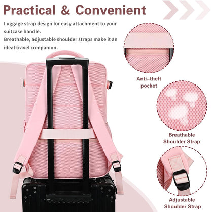 Travel Carry On Backpack for Women, TSA Approved 15.6" Laptop Daypack | Padded Adjustable Shoulder Straps,Multiple Organized Storage Pockets