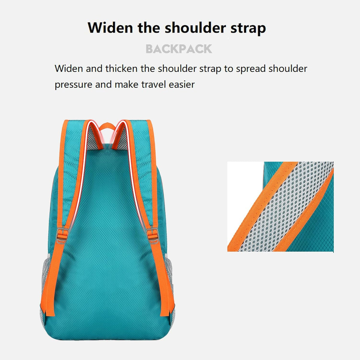 25L Foldable Hiking Backpack,Small Packable Daypack, Blue | Lightweight Collapsible Bag,Water Repellent Travel Basic-Daypack,Men Women Camping Cycling Rucksack Outdoor Back Pack