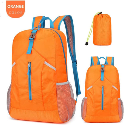 25L Foldable Hiking Backpack,Small Packable Daypack, Blue | Lightweight Collapsible Bag,Water Repellent Travel Basic-Daypack,Men Women Camping Cycling Rucksack Outdoor Back Pack
