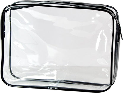 2-Pack Clear TSA Approved Toiletry Bag, Quart Size Travel Organizer, Water Resistant, Travel Cosmetic & Makeup Bags, Carry-On Airport Compliant Bag