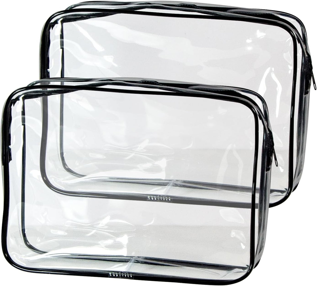 2-Pack Clear TSA Approved Toiletry Bag, Quart Size Travel Organizer, Water Resistant, Travel Cosmetic & Makeup Bags, Carry-On Airport Compliant Bag