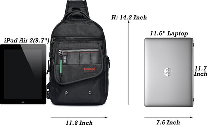 Sling Bags, Chest Shoulder Backpacks Crossbody Purse Outdoor Chest Bag Travel Backpack for Men Women