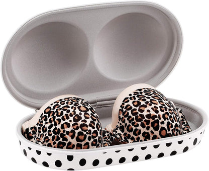 Premium Bra Case Lingerie Travel Bag Zip Underwear Organizer Bag for A-DD Cup (Swallow Gird)