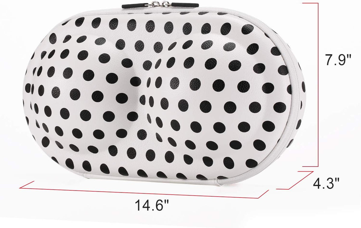 Premium Bra Case Lingerie Travel Bag Zip Underwear Organizer Bag for A-DD Cup (Swallow Gird)