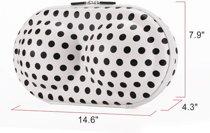 Premium Bra Case Lingerie Travel Bag Zip Underwear Organizer Bag for A-DD Cup (Swallow Gird)