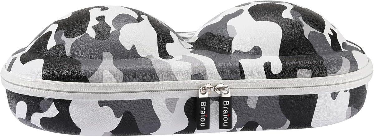 Premium Bra Case Lingerie Travel Bag Zip Underwear Organizer Bag for A-DD Cup (Swallow Gird)