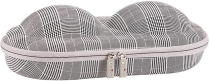 Premium Bra Case Lingerie Travel Bag Zip Underwear Organizer Bag for A-DD Cup (Swallow Gird)