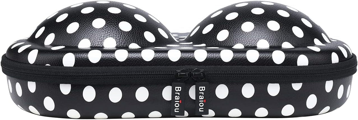 Premium Bra Case Lingerie Travel Bag Zip Underwear Organizer Bag for A-DD Cup (Swallow Gird)
