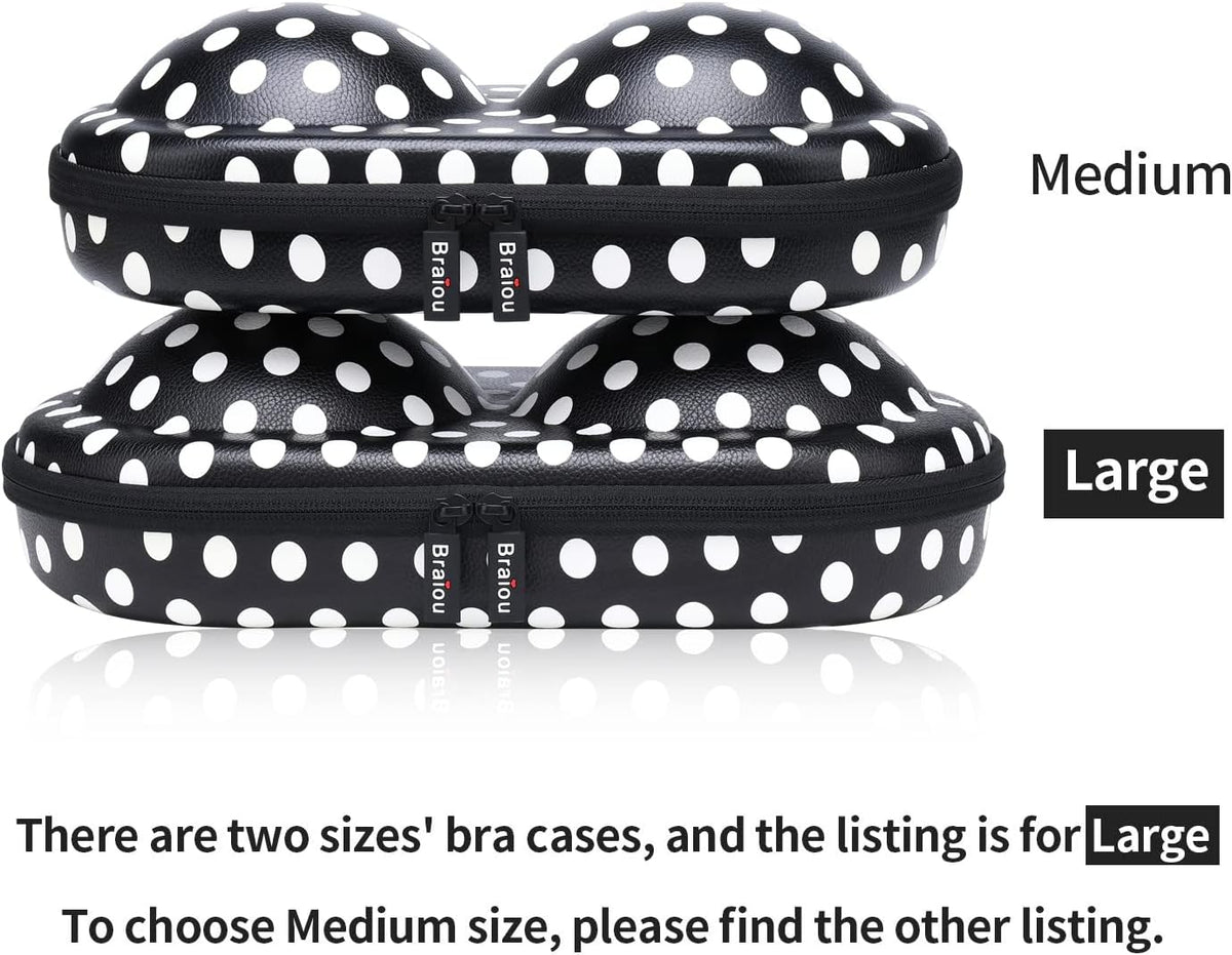 Premium Bra Case Lingerie Travel Bag Zip Underwear Organizer Bag for A-DD Cup (Swallow Gird)