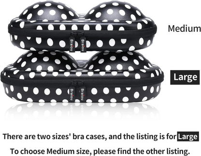 Premium Bra Case Lingerie Travel Bag Zip Underwear Organizer Bag for A-DD Cup (Swallow Gird)