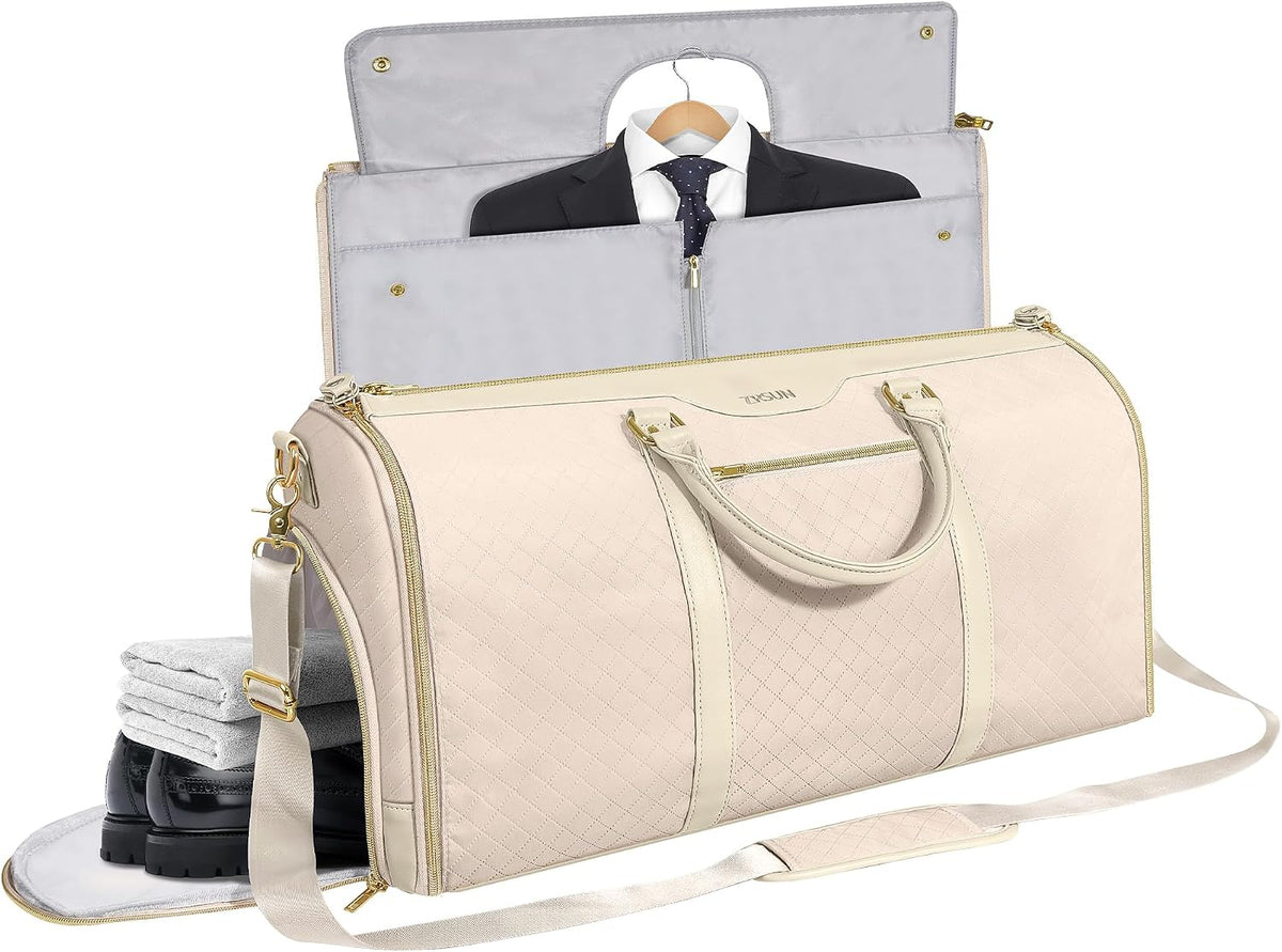 Convertible Garment Bag with Shoulder Strap, Carry on Garment Duffel Bag for Men Women,Waterproof & Wrinkle-Free Suit Carrier for Business Trips & Weekend Getaways, Foldable & Lightweight