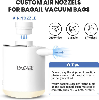 TPU Vacuum Bag for Travel, Reusable Compression Bag with IPX8 Waterproof Zipper, Save Space for Suitcase, Backpack and Carry on (Jet Black, Large, With Pump)