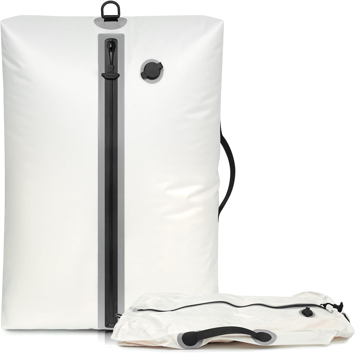 TPU Vacuum Bag for Travel, Reusable Compression Bag with IPX8 Waterproof Zipper, Save Space for Suitcase, Backpack and Carry on (Jet Black, Large, With Pump)