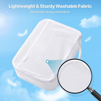 Mesh Packing Cubes for Travel Women - Lightweight Travel Bags Luggage Packing Organizer Travel Cubes for Suitcase with Handle
