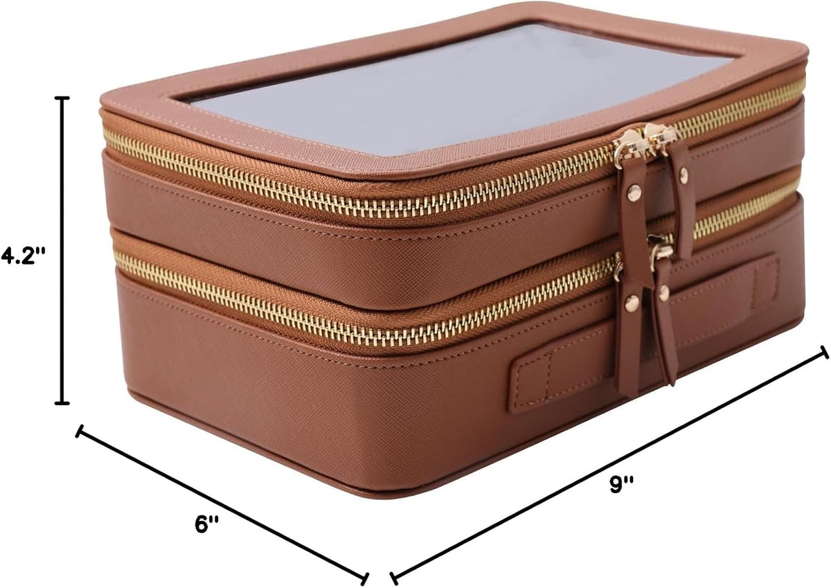 Clear Travel Toiletry bag Toiletry Case Carry on Travel Accessories Bag Makeup Bag(White, SHC-TL-2)