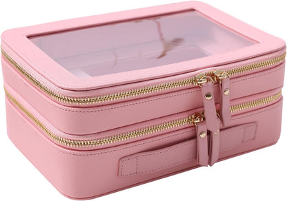 Clear Travel Toiletry bag Toiletry Case Carry on Travel Accessories Bag Makeup Bag(White, SHC-TL-2)
