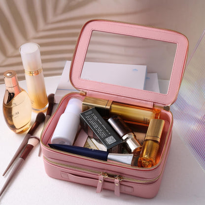 Clear Travel Toiletry bag Toiletry Case Carry on Travel Accessories Bag Makeup Bag(White, SHC-TL-2)