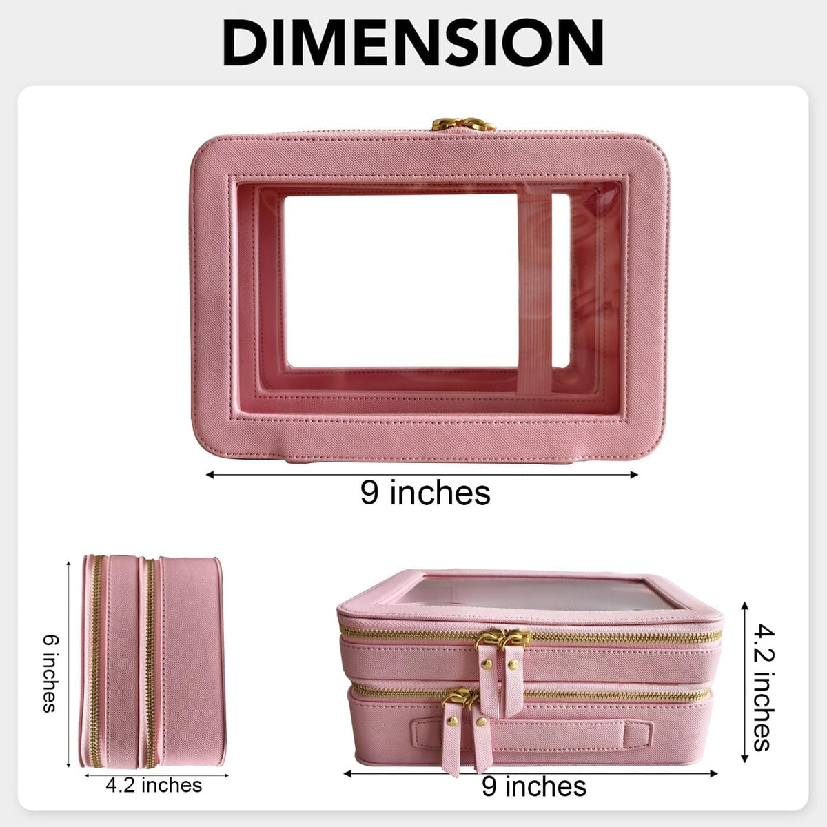 Clear Travel Toiletry bag Toiletry Case Carry on Travel Accessories Bag Makeup Bag(White, SHC-TL-2)