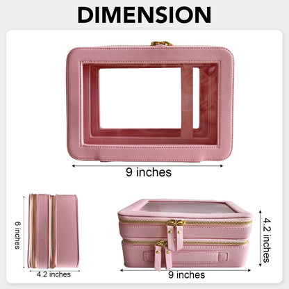 Clear Travel Toiletry bag Toiletry Case Carry on Travel Accessories Bag Makeup Bag(White, SHC-TL-2)
