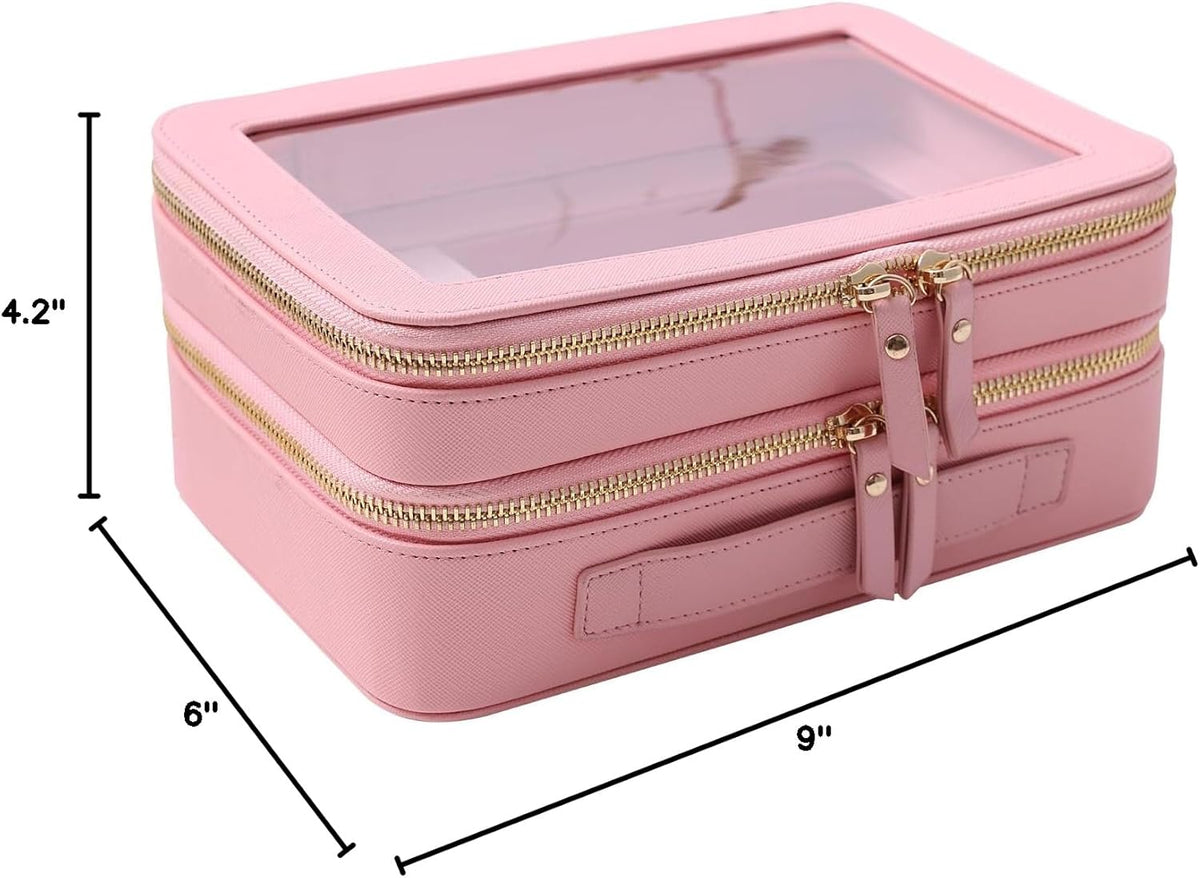 Clear Travel Toiletry bag Toiletry Case Carry on Travel Accessories Bag Makeup Bag(White, SHC-TL-2)