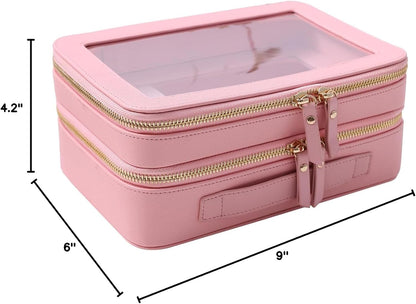 Clear Travel Toiletry bag Toiletry Case Carry on Travel Accessories Bag Makeup Bag(White, SHC-TL-2)