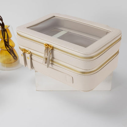Clear Travel Toiletry bag Toiletry Case Carry on Travel Accessories Bag Makeup Bag(White, SHC-TL-2)