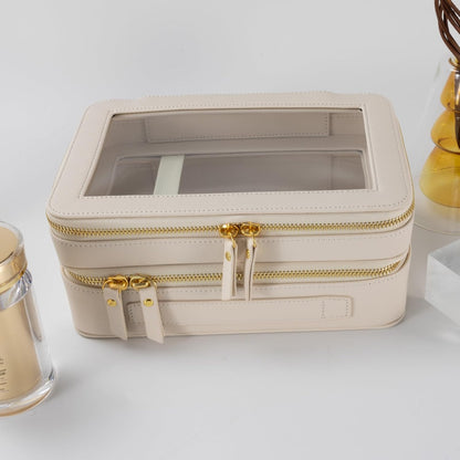 Clear Travel Toiletry bag Toiletry Case Carry on Travel Accessories Bag Makeup Bag(White, SHC-TL-2)