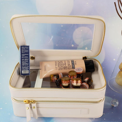 Clear Travel Toiletry bag Toiletry Case Carry on Travel Accessories Bag Makeup Bag(White, SHC-TL-2)
