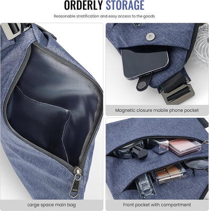 ® Anti Theft Crossbody Bag, Shoulder Bag Anti-theft Design for Travel, Sport, Work