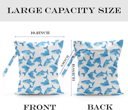 Wet Bag Wet Dry Bag for Swimsuit Travel Beach Pool Stroller Diapers Dirty Yoga Gym Clothes Waterproof Reusable