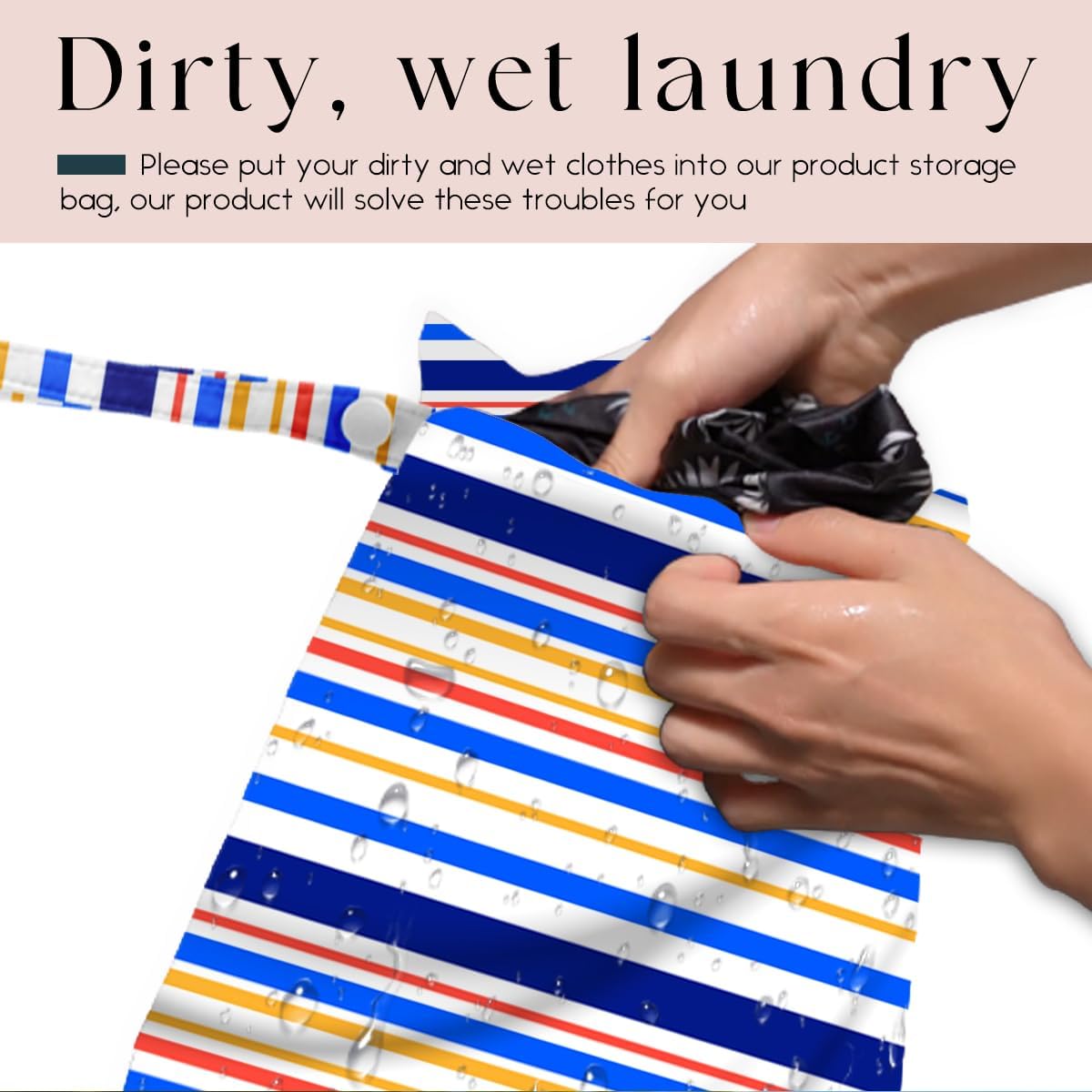 Wet Bag Wet Dry Bag for Swimsuit Travel Beach Pool Stroller Diapers Dirty Yoga Gym Clothes Waterproof Reusable