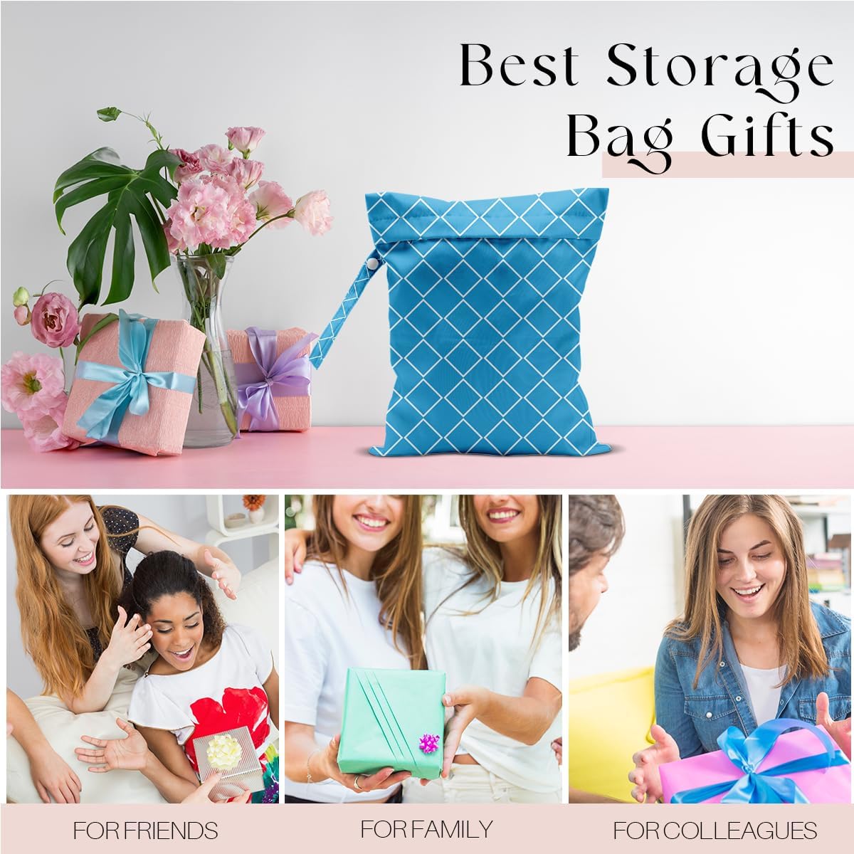 Wet Bag Wet Dry Bag for Swimsuit Travel Beach Pool Stroller Diapers Dirty Yoga Gym Clothes Waterproof Reusable