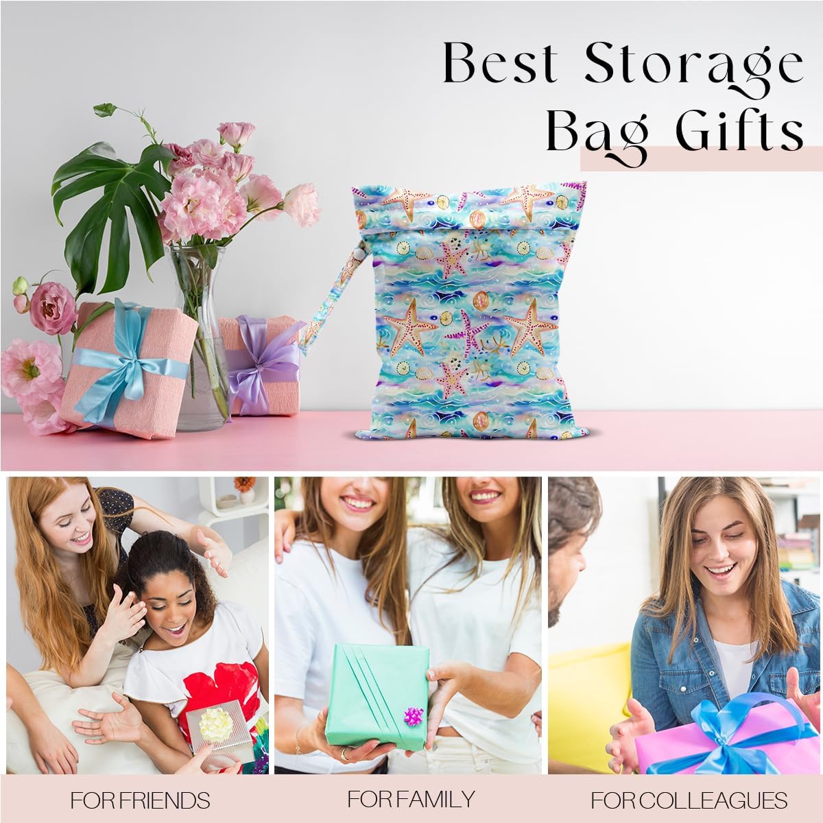 Wet Bag Wet Dry Bag for Swimsuit Travel Beach Pool Stroller Diapers Dirty Yoga Gym Clothes Waterproof Reusable