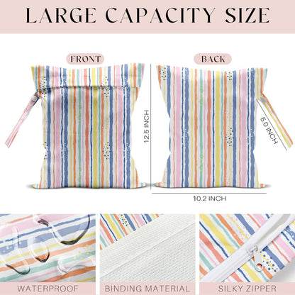 Wet Bag Wet Dry Bag for Swimsuit Travel Beach Pool Stroller Diapers Dirty Yoga Gym Clothes Waterproof Reusable