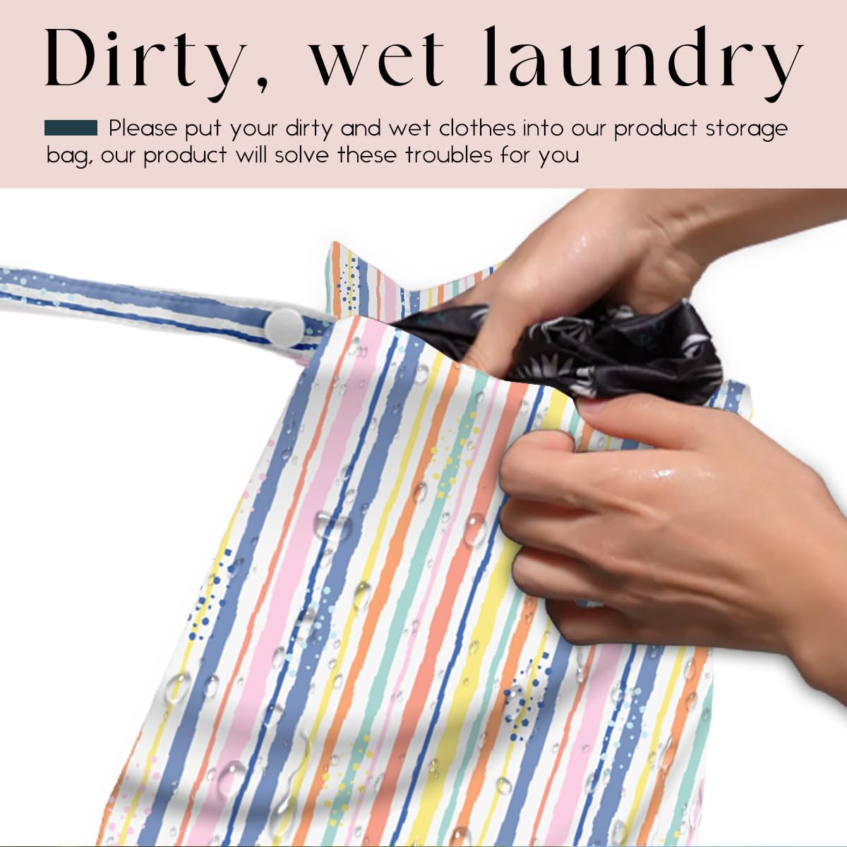 Wet Bag Wet Dry Bag for Swimsuit Travel Beach Pool Stroller Diapers Dirty Yoga Gym Clothes Waterproof Reusable