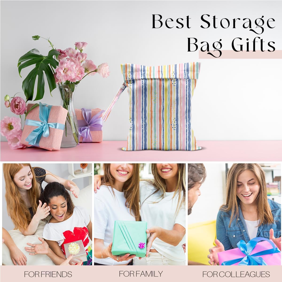 Wet Bag Wet Dry Bag for Swimsuit Travel Beach Pool Stroller Diapers Dirty Yoga Gym Clothes Waterproof Reusable