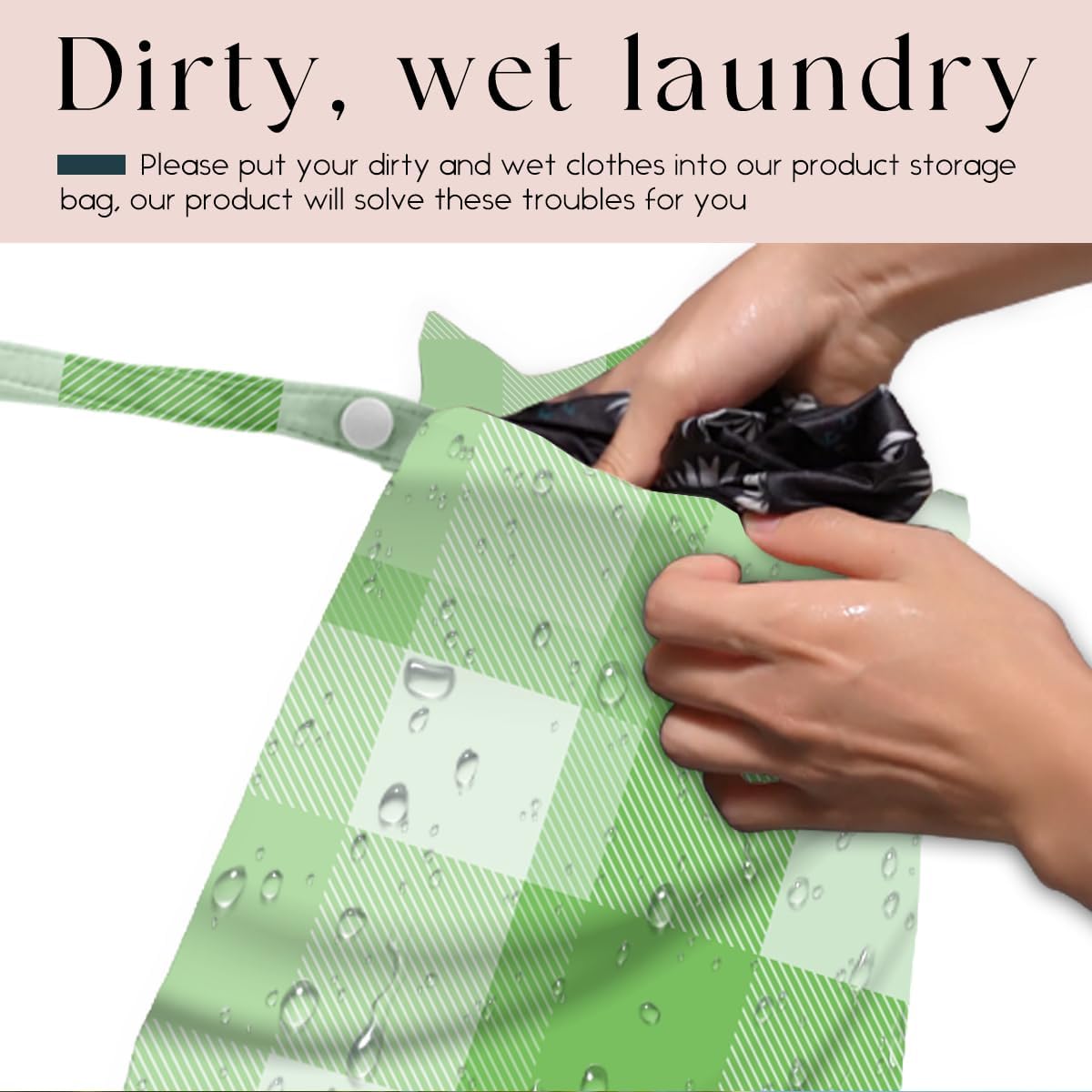 Wet Bag Wet Dry Bag for Swimsuit Travel Beach Pool Stroller Diapers Dirty Yoga Gym Clothes Waterproof Reusable
